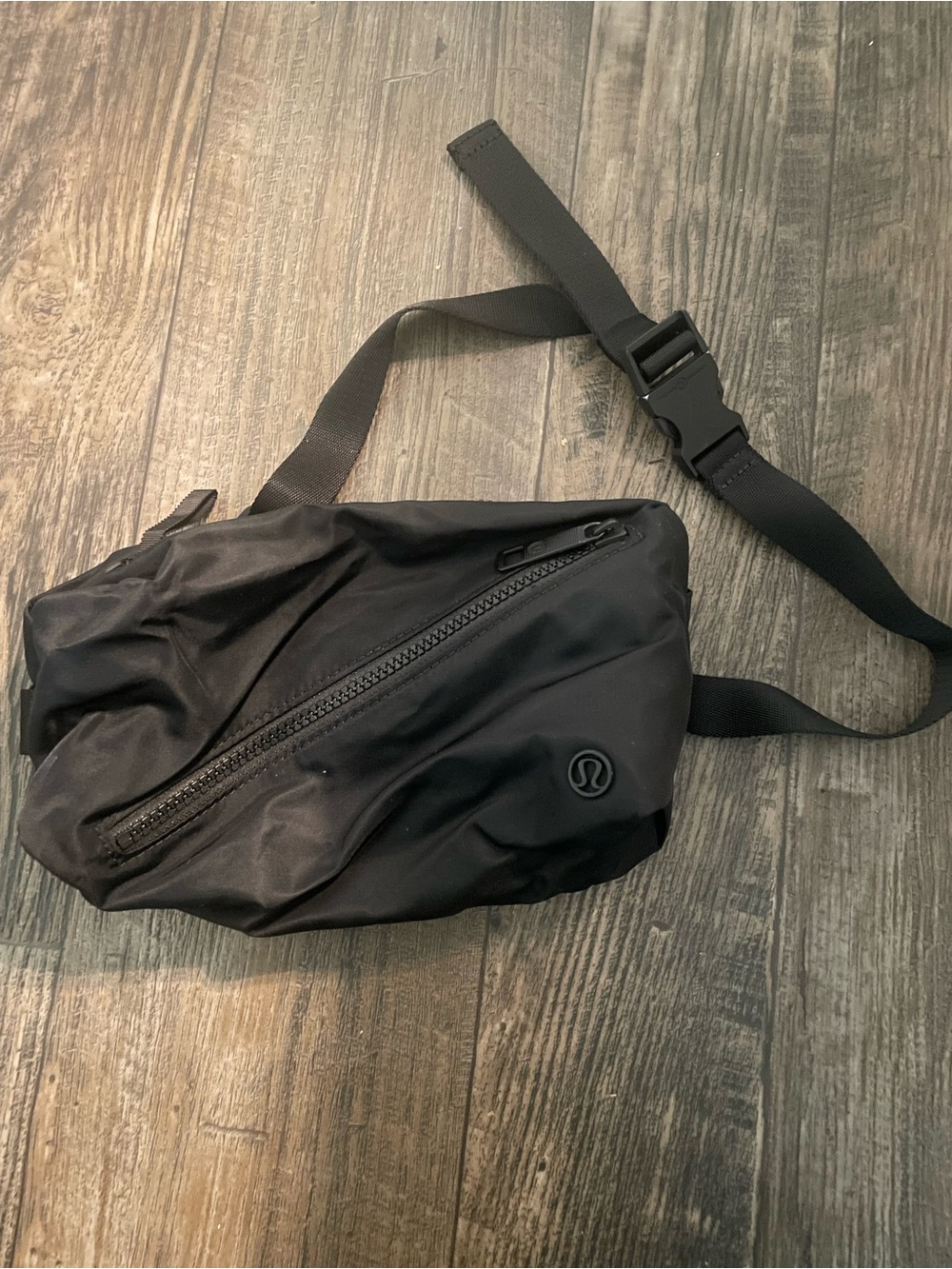 Lululemon athletica Black Belt Bag with Front Zip